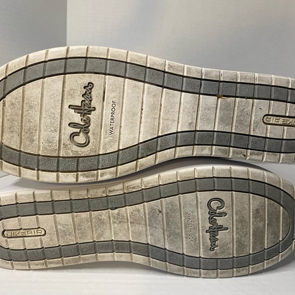 Cole Haan white and silver walking boot mid calf with rubber bottom - Picture 2 of 7